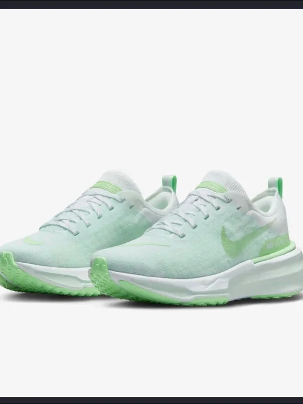 Nike ZoomX Invincible Run 3 Green Glow Women's size 7